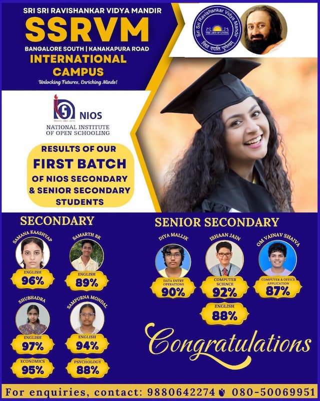 Results of our first batch NIOS Secondary and Senior Secondary