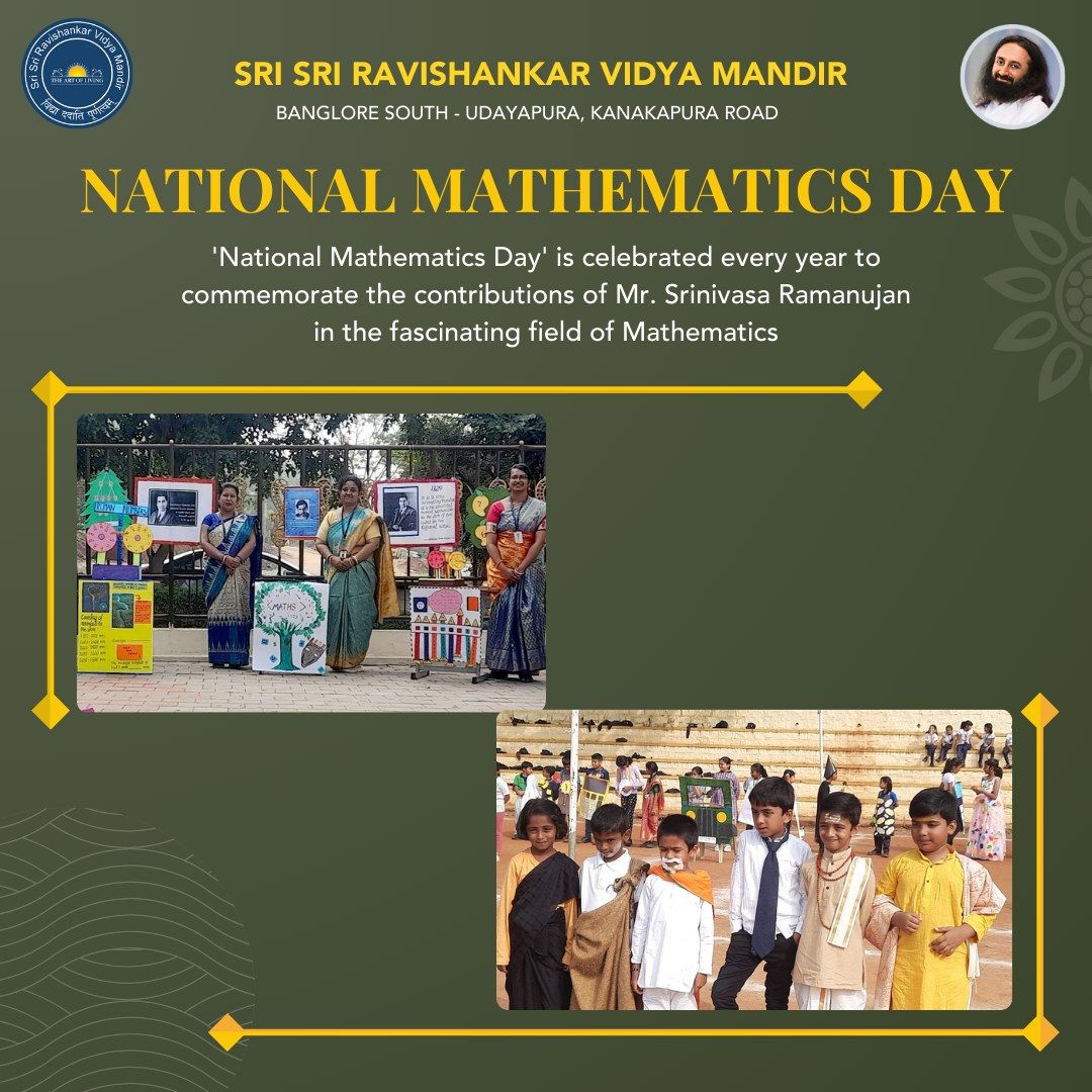'National Mathematics Day' is celebrated every year to commemorate the contributions of Mr. Srinivasa Ramanujan in the fascinating field of Mathematics.